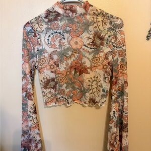 Floral Long Sleeve Women's Top